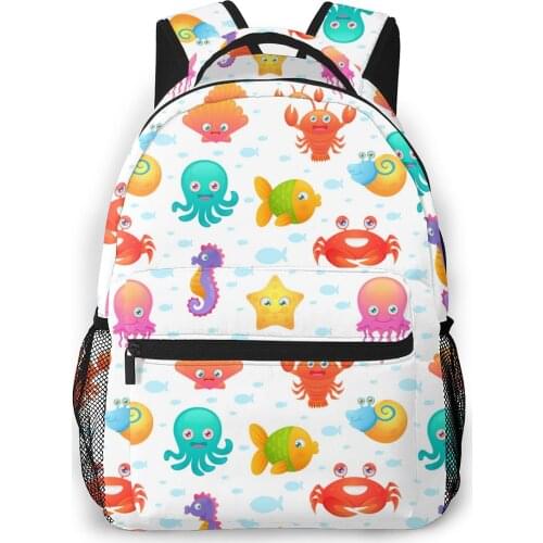 2021 Backpack Women Shoulder Bag Cute Sea Animals Fashion School Bag For Teenage Girl Backpacks Travel Bag