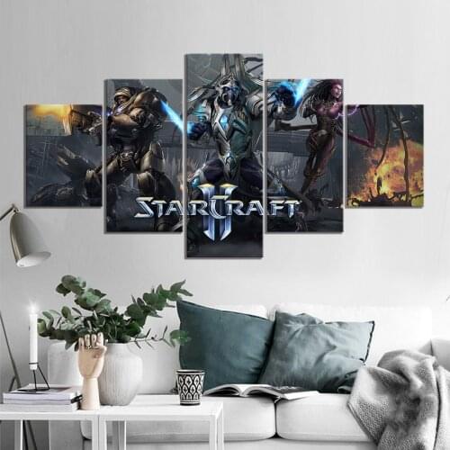 No Framed Canvas 5Pcs Blades StarCraft Game Decorative prints Wall Posters Paintings Home Decor Accessories Bedroom Decoration