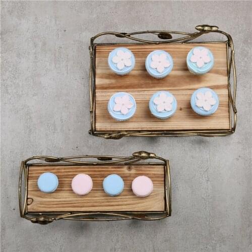 Wood Cake Tray European Restore Ancient Ways Golden Paper Cup Cake Frame Wood Cake West Point Heart Wedding Dessert Platform