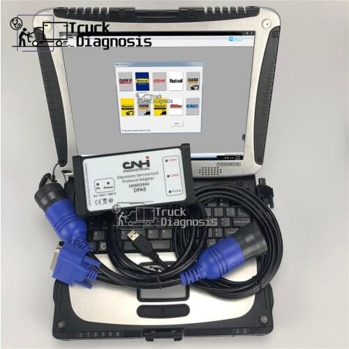 New Holland Electronic Service Diagnostic Tools with CNH EST 9.4 engineering white CNH DPA5 kit diagnostic tool CF19/t420 laptop