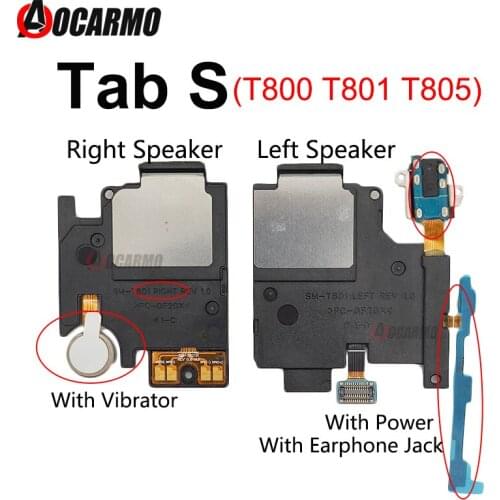 For Samsung GALAXY Tab S T800 T801 T805 Loud Speaker With Power On Off Volume Button Vibrator Headphone Jack Flex Cable Repair