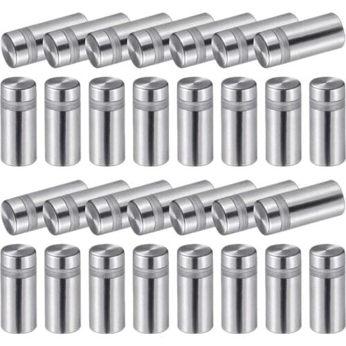 GTBL 48 Packs Sign Standoff Screws Advertising Screws Stainless Steel Wall Standoff Mounts Glass Acrylic Nail for Glass Artwork