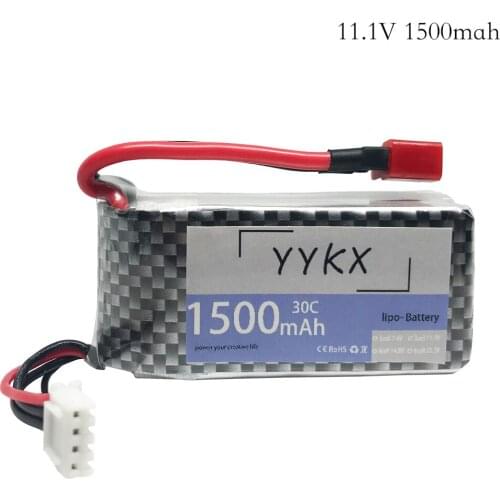 11.1v 1500mAh 30C High Power LiPo Battery T/XT60/Plug 11.1 v 1500mah Rechargeable Lipo Battery For RC Car Airplane Helicopter