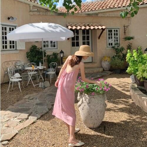 Small beach skirt super xianxianshou Thai seaside holiday dress small fresh suspender skirt womens summer