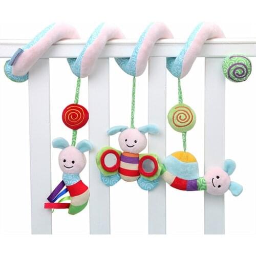 Musical Mobile Bed Hanging Crib Spiral Sensory Toy Appease Educational Rattles Multifunctional Baby Toys for Newborns/babies