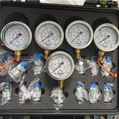 Hydraulic Pressure Gauge Set Diagnostic Test Tool For Excavator Truck Engine Parts