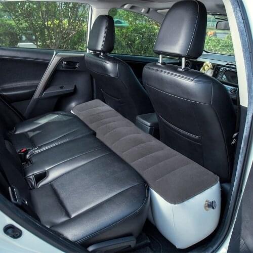 130*27*37Cm Inflatable Car Bed Flocking Mattress Camping Outdoor Back Seat Durable Auto Cushion For Car Travel Air Bed Universa