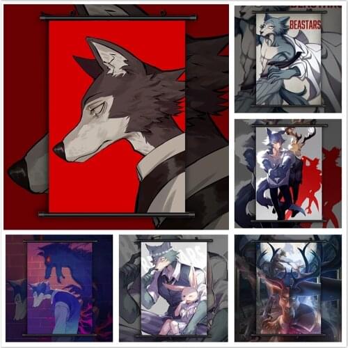 Wall Artwork BEASTARS Legosi Anime Manga Canvas Mural Pictures Paintings Print Poster Plastic Hanging Scrolls Home Decoration
