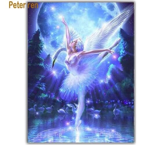 New Diamond Painting Angel Dance Full Square Diamond picture of rhinestones Diy 5D Diamond Painting swan Home Room Decorations