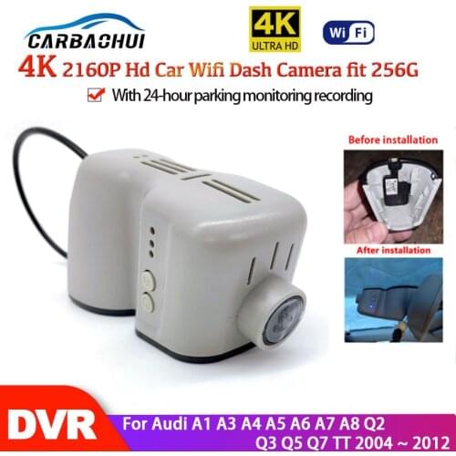 New ! 4K Car DVR Wifi Dash Cam Camera Driving Video Recorder high quality For Audi A1 A3 A4 A5 A6 A7 A8 Q2 Q3 Q5 Q7 TT 2004~2012