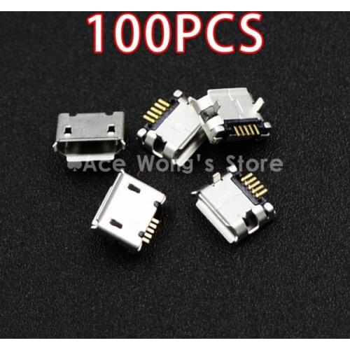 New high quality 100pcs/LOT Micro USB 5P,5-pin DIP Micro USB Jack,5Pins Micro USB Connector Tail Charging socket