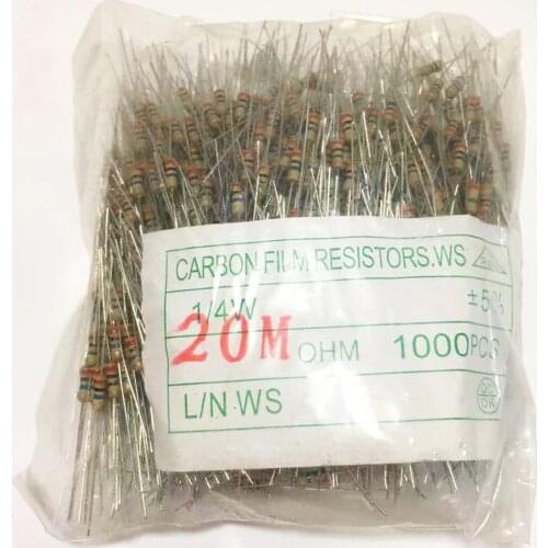 1/4w 510 560 620 680 750 820 910 1k 1.2k 1.5k 1.8k 2k 2.2k 2.4k 2.7k 3k ohm Resistance 0.25w Original New Carbon Film Resistor