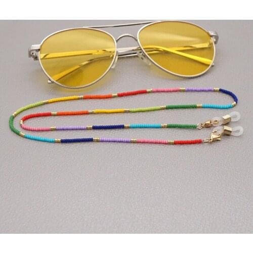 2021 Necklace Women TOHO Bead Mask Chain Lanyard Non-slip Anti-lost Glasses Chain Multifunctional Color Beaded Necklace Jewelry