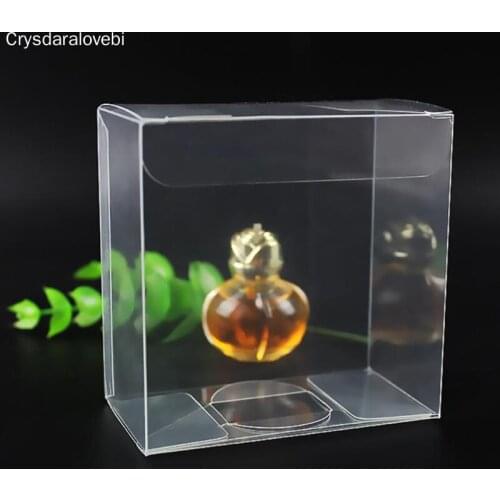 PVC Transparent Clear Gift Candy Box Square PVC Boxes Chocolate Bags Wedding Favor Party Event Plastic Gift Boxes 8x8x3cm
