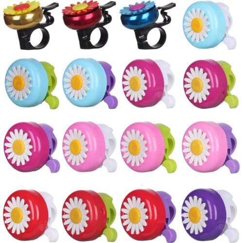 Kids Cartoon Bicycle Bell Handlebars Boys Girls Cycling Ring Ride Alarm Horns Bike Daisy Flower Alloy Plastics Cycle Accessories