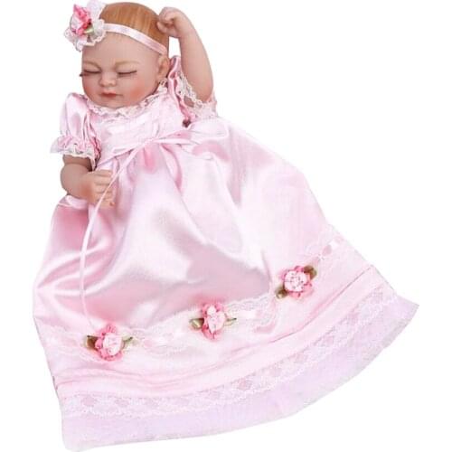 Real Life 11" Reborn Baby Girl Doll Silicone Newborn Doll Kids Bath Play Toy
