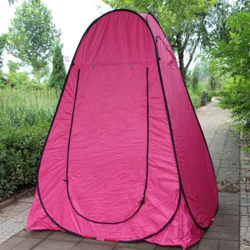 Rose Red Color Portable Privacy Outdoor Watching Pop Up Tent Silver Coated Toilet/Shower/Change Room Tent 150*150*190cm