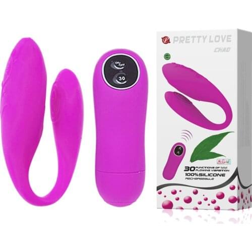 Adult Sex Toy 30 mode Remote Control Vibrators, Pretty Love Daul Motor Silicone USB Recharge clit g spot women vibrators sex toy