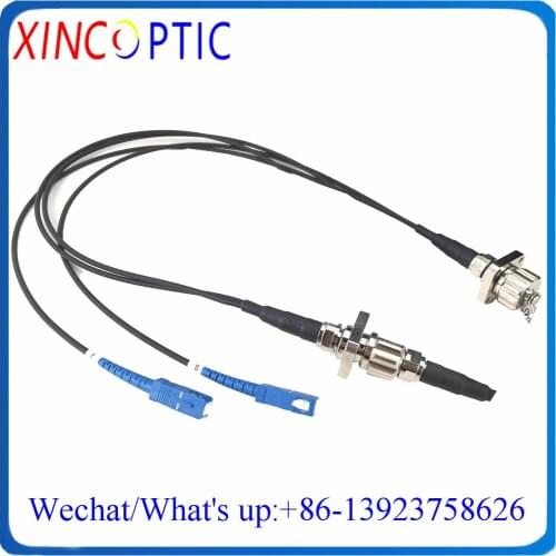 SM,2Cores,G657A1,4.0mm,TPU Armored Black Cable,0.5/1/2M,2C/2F Cheap ODC Square Female to LC/UPC Fiber Optical Patch Cord Jumper