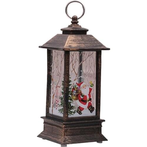 Led Lantern Tea light Lantern Christmas Decorations for Home Santa Deer Snowman Lamp Navidad Decoration New Year Ornament FY0104