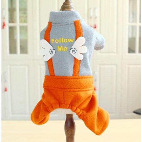 Pet Dog Warm Clothes Dog Cartoon Angel Wing Overalls Casual Jumpsuits for Small Dogs Cat Teddy Chihuahua Costume Ropa Para Perro