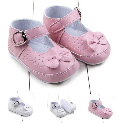 Baby Girl Pu Shoes White pink Soft Shoes Prewalker Walking Toddler Kids Shoes Bow Fringe Soft Soled Non-slip Footwear Crib Shoes