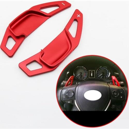 2X Steering Wheel Shift Paddle Shifter Extension Trim Fit For Toyota RAV4 Corolla Zelas Mark X Camry Accessories