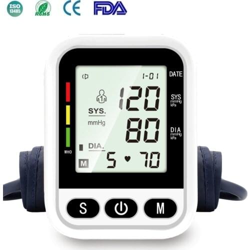 Intelligent Measure Digital Upper Arm Blood Pressure Monitor Heart Beat Rate Pulse Meter Tonometer Sphygmomanometer Pulsometer