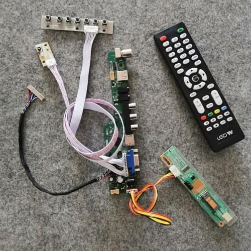 1-CCFL universal LCD controller board monitor 1024*768 20-Pin LVDS Fit LP150X1/LP150X2/LP150X04 screen VGA+AV+USB DIY kit