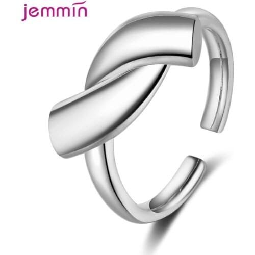 Opening Popular Women Pretty Simple Cross Design Rings 925 Sterling Silver Gold Color Jewelry Ring Lovers Gifts