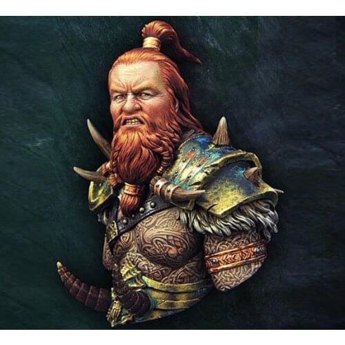 1/10 Scale Resin Bust Ancient Chieftain Unpainted Figure Model Kit Free Shipping