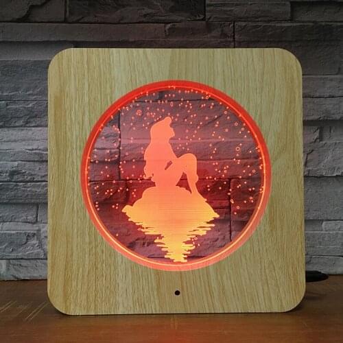 Beauty Girl 3D LED Plastic Night Light DIY Customized Lamp Table Lamp Kids Colors Birthday Gift Home Decor DropShipping 1447