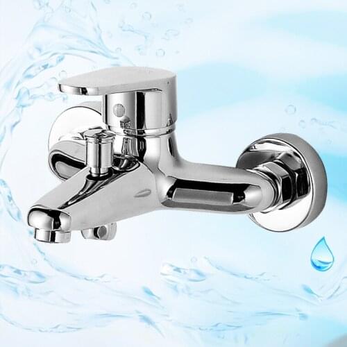 Free shipping 2015 new product polished chrome bathroom shower tap with single lever in wall bathroom shower faucets