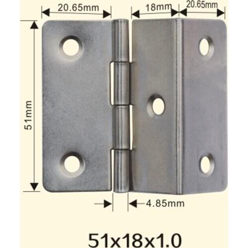 Freeshipping 51*18*1mm Iron Metal Hinge Sewing Machine Folding Table Furniture Flip Tray Hinges Big Door Hinges