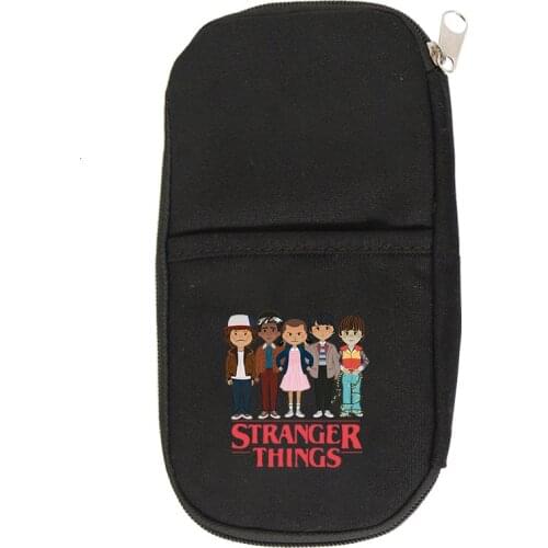 Stranger things Pencil Case Kids Stationery Storage Bags For Teenage Girls Zipper Makeup Cosmetic Case