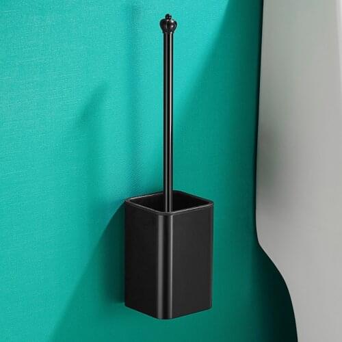 Trump Toilet Brush Holder Black Wall Mounted Hanging Toilet Cleaning Brush Tools Hardware Wc Borstel Bathroom Accessories 50