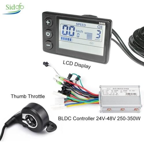 EBike Controller 48V LCD E Bike Display 24V 36V 350W Speed Controller For Brushless Motors Bicycle Conversion Kits