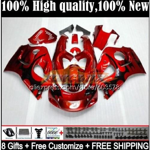 Body For SUZUKI SRAD GSX-R600 GSXR 750 600 0CL.0 GSXR750 96 97 98 99 00 GSXR600 1996 1997 1998 1999 2000 Fairings Glossy Red Blk