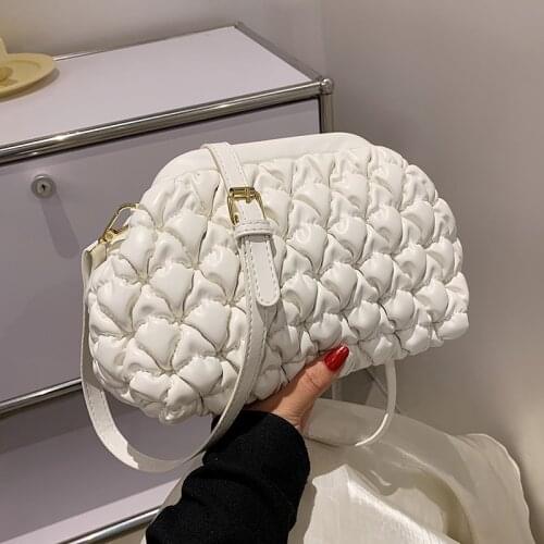 Fashion Embroidery Soft PU Leather Small Crossbody Bags for Women 2021 Solid Color Shoulder Purses and Handbags Travel Trends