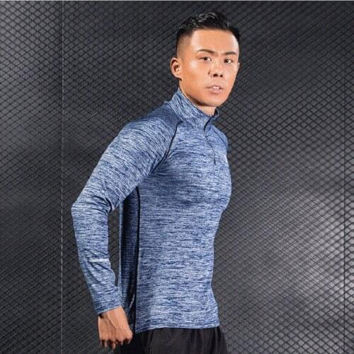 Men Sports T-shirt Flexible Quick Dry Professional Fitness Cloth Exerceise Training Wearing Male Breathable Long Sleeve Shirts