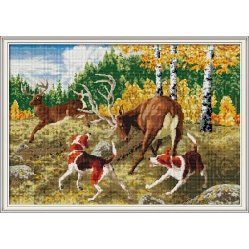 Hound and elk Diamond painting cross stitch kit Square Round Drill stitching embroidery DIY handmade needlework