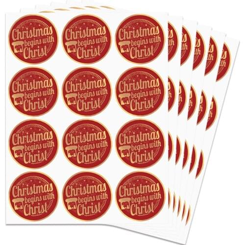 120pcs 2inch Merry Christmas Handmade Stickers Card Box Package Thank You Seal Label Wedding Xmas Party Gift Bag Supplies