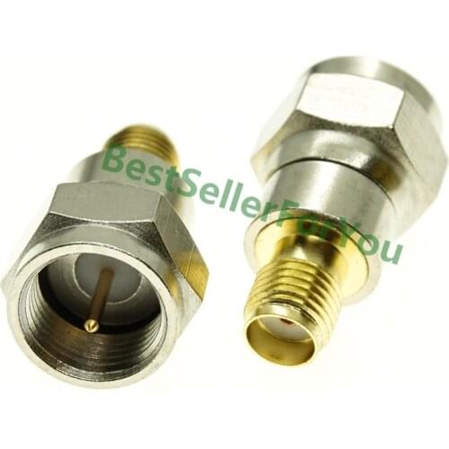 F TV Plug Male To SMA Female Jack RF Connector Adapter Antenna Auto Radio