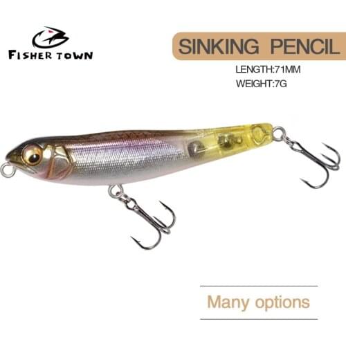 Fishing Lure 71mm 7g Floating Top Water Popper Wobbler Pencil Lure Hand Lure Fishing Tackle Artificial Hard Bait