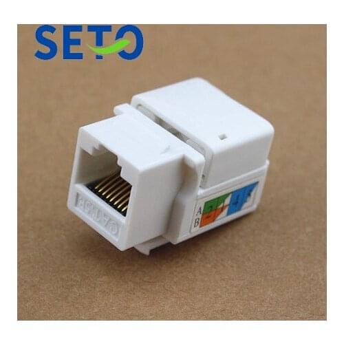 SeTo RJ45 Cat5e Network Plug Module RJ45 Cat5e Connector Keystone For Wall Plate Socket