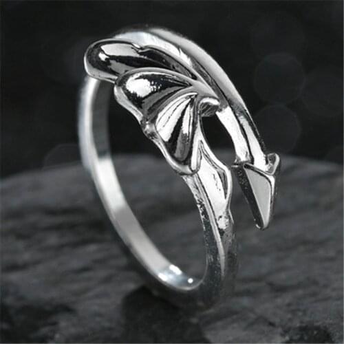 Vintage Snake Rings Black Silvery Ouroboros Couple Ring Dark Pioneer Party Gift Gothic Male Female Jewelry Punk Accessories