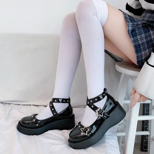 2021 Women Shoes Flats Lolita Mary Jane Shoes for Women Spring Platform Ladies Loafers Vintage Soft Slip on Chain Oxford Shoes