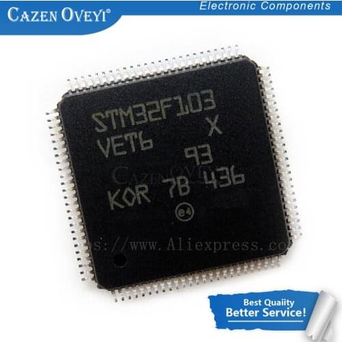 2pcs/lot STM32F103VET6 QFP-100 In Stock