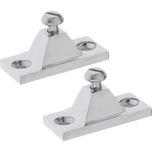 2x Marine Stainless Steel Deck Hinge Side Mount for Bimini Boat Canopy Tops