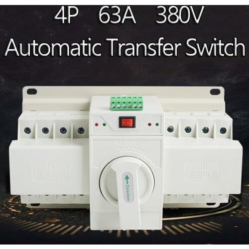 4P 63A 380V MCB type Dual Power Automatic transfer switch ATS